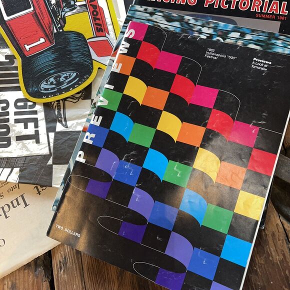 Vintage 80s Indy 500 Souvenir Lot Tickets Pennant Programs Coin Purses 3+ LBs - Picture 6 of 11